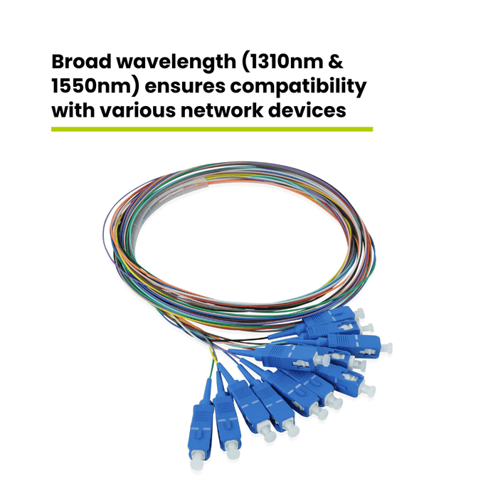 12 Fiber SC UPC Pigtail | OS2 Singlemode LSZH