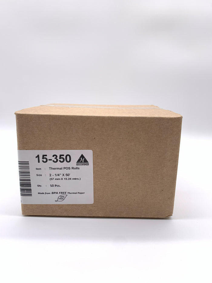 15-350 Thermal pos 50 rolls - My Store wholesale supplier A1 main