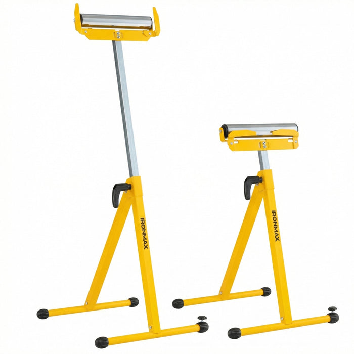 2-Pack Folding Roller Stands with Adjustable Height