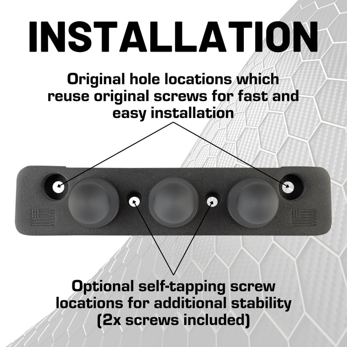 2013-2018 RAM Truck & 2019-2024 RAM 1500 Classic 20mm 3-Ball Metal Dash Mount