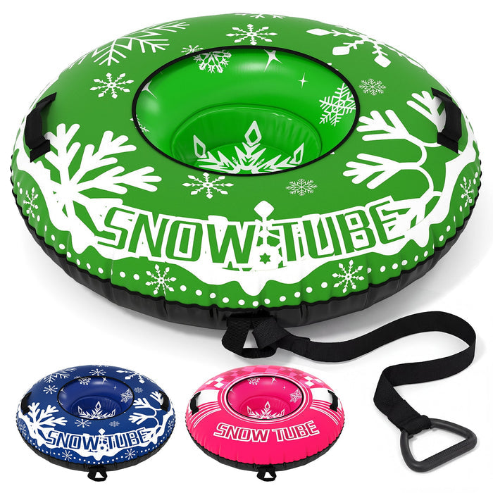 42" Heavy-Duty Inflatable Snow Tube with Tow Strap