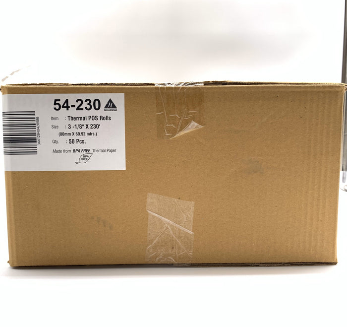 54- 230 Thermal pos 50 rolls - My Store wholesale supplier A1 main