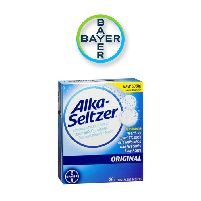 Alka Seltzer Antacid Aspirin Original 2pk- 36ct - Medicine Bayer wholesale supplier A1 main