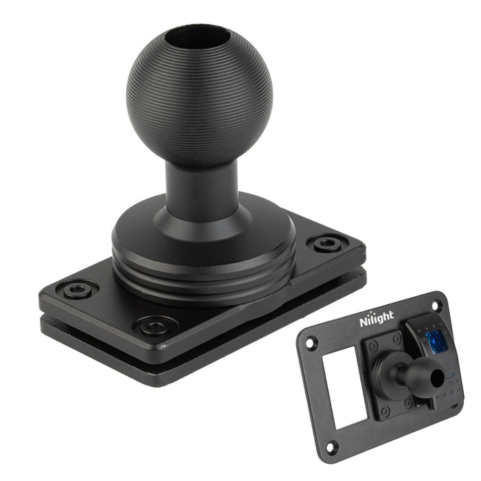 Aluminum Rocker Switch Panel Mount with Integrated 20mm Ball