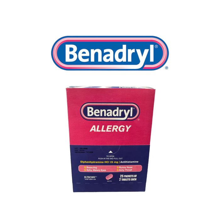 Benadryl Allergy Tablet 2pk- 25ct - Medicine A1 WHOLESALE LLC wholesale supplier A1 main