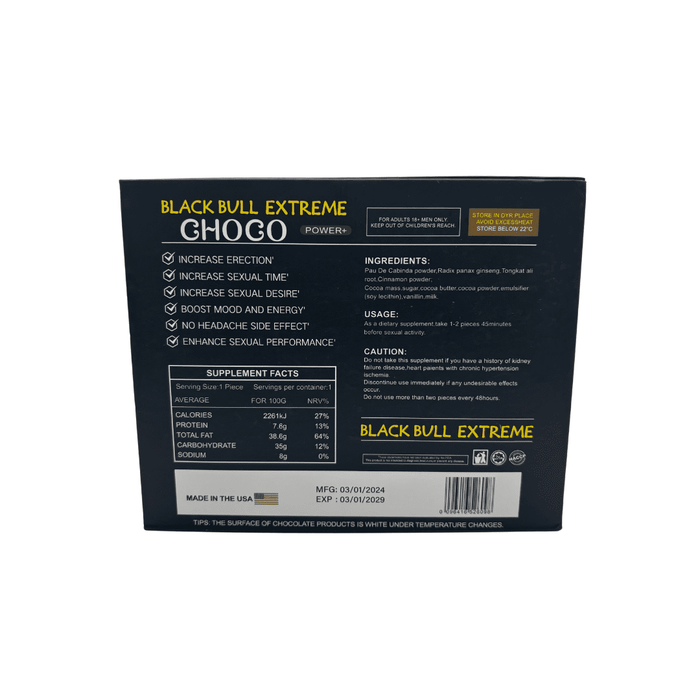 Black Bull Extreme Choco Enhancement - VITAL HONEY STORE wholesale supplier A1 main