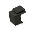 Blank Keystone Insert, Black, Side View