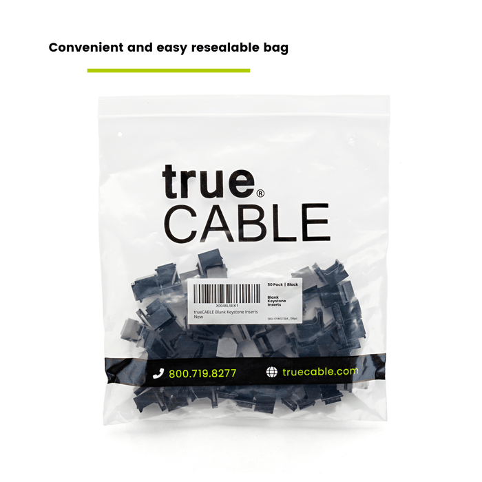 Blank Keystone Insert, Black, Resealable Bag Packaging
