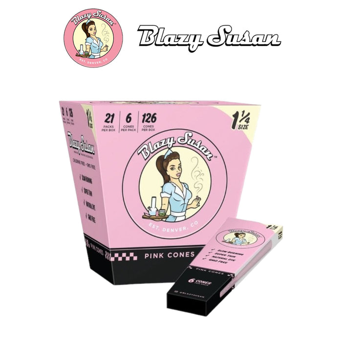 Blazy Susan Cones 1/14 6pk - Rolling Papers Blazy Susan wholesale supplier A1 main
