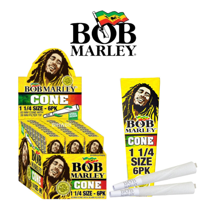 Bob Marley 11/4 Cone 6pk- 32ct - Rolling Papers Bob Marley wholesale supplier A1 main