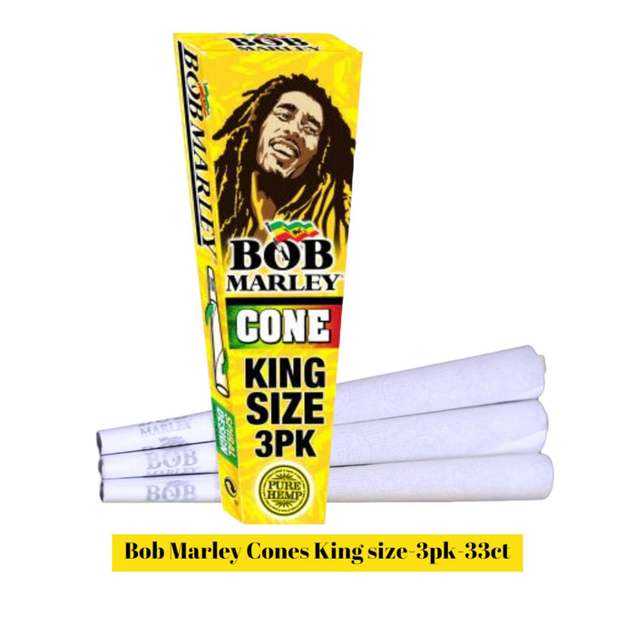 Bob Marley Cones King 3pk-33ct - Rolling Papers Bob Marley wholesale supplier A1 main