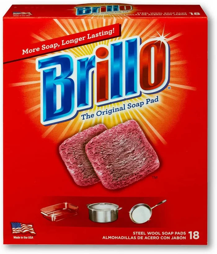 Brillo Steel Wool Soap Pads Red - 18ct/12pk - A1 WHOLESALE LLC wholesale supplier A1 main