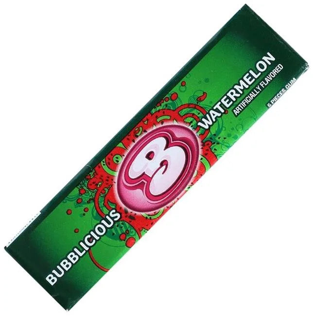 Bubblicious Watermelon Bubble Gum — Wholesale Master Case, 8 Boxes × 18 Packs (144 Packs / 720 Pieces) - Candy & Gum Bubblicious wholesale supplier A1 main