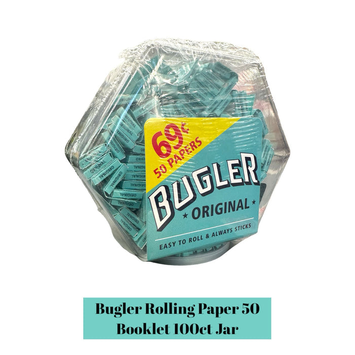 Bugler Rolling Paper 50 Booklet 100ct Jar - Rolling Papers Bugler wholesale supplier A1 main