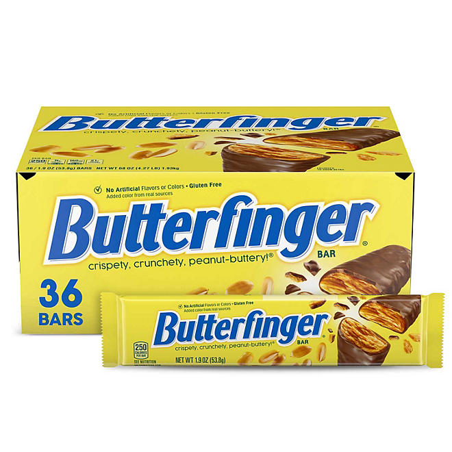 Butterfinger Chocolate Peanut Butter Candy Bar 1.9oz (Box of 36) - My Store wholesale supplier A1 main