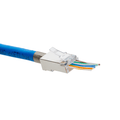 Cat5e Pass Through RJ45 Connectors | Shielded | 20pc | Conductors Inserted
