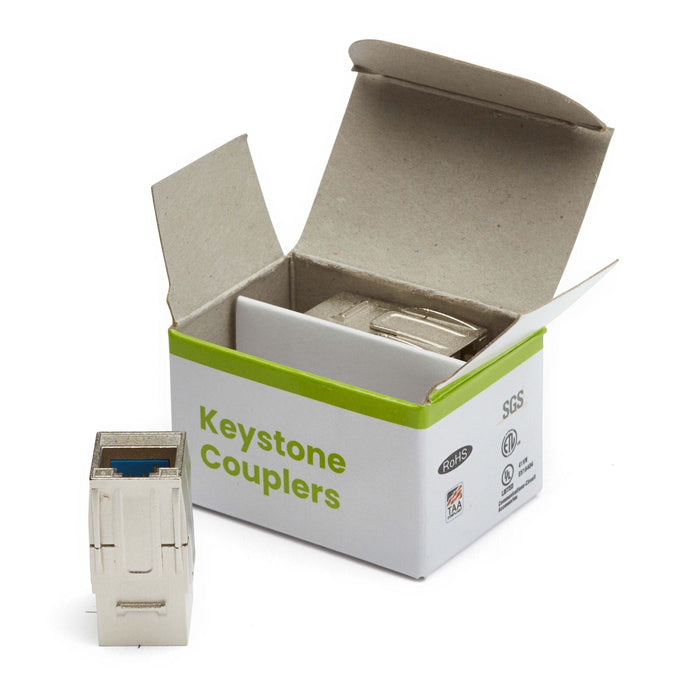 Cat6 Keystone Jack Coupler | Shielded | 2pc | open box