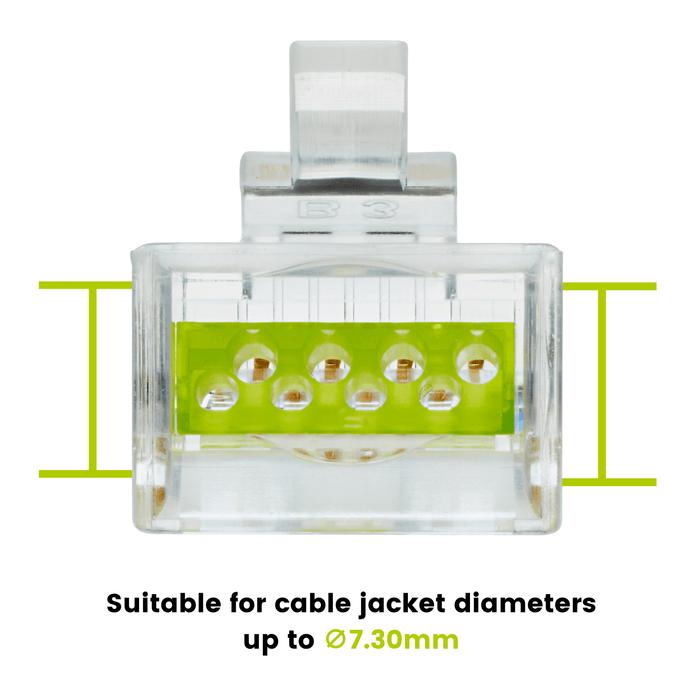 Cat6 Cat6A Standard RJ45 Connectors | Unshielded | 10pc | terminated