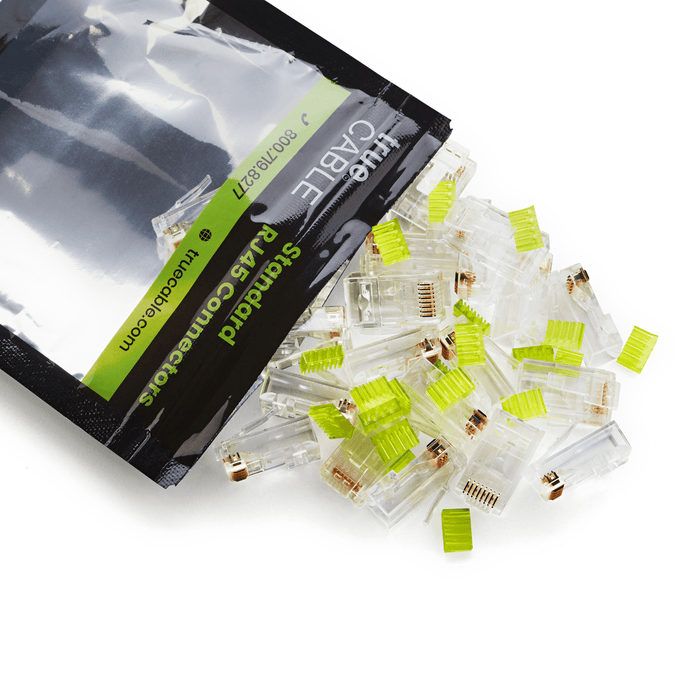 Cat6 Cat6A Standard RJ45 Connectors | Unshielded | 10pc | open