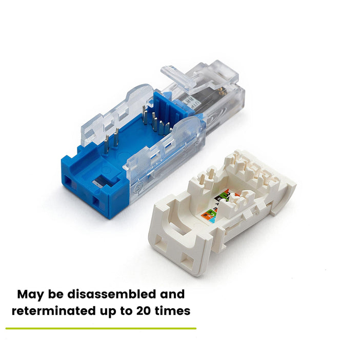 Cat6a unshielded field term plug, 12 piece