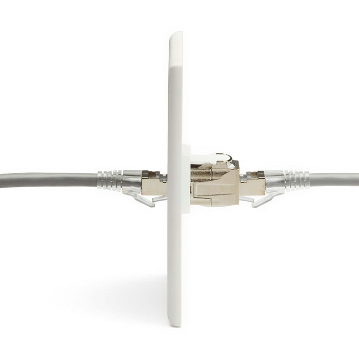 Cat6A Keystone Jack Coupler | Shielded | 2pc | coupler in wall plate