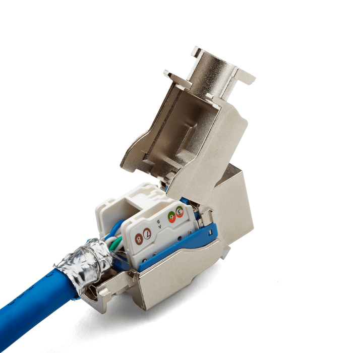 Cat6A Toolless Keystone Jack | Shielded | 2pc | Packaging | White