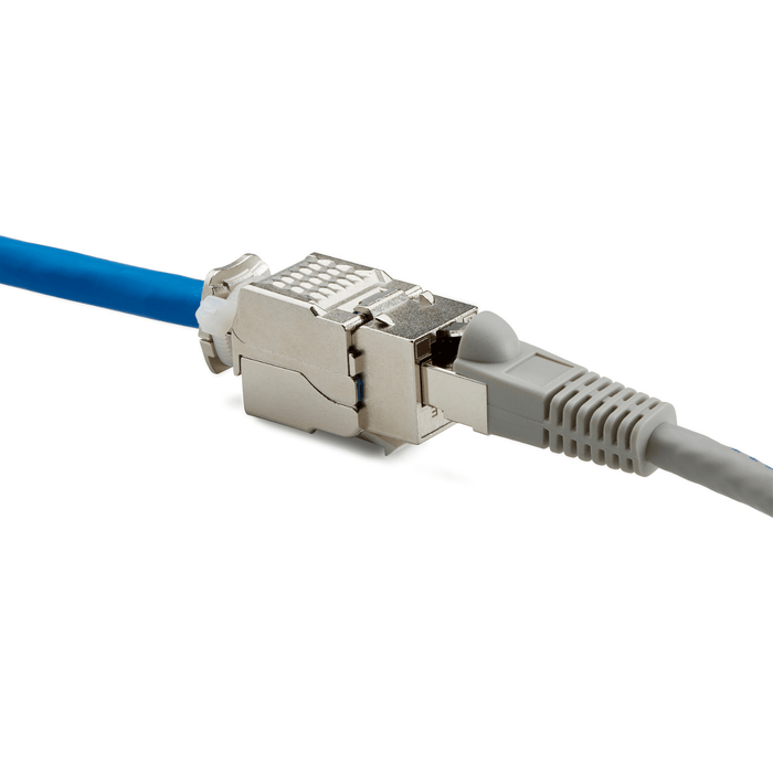 Cat6A Toolless Keystone Jack | Shielded | 2pc | Packaging | White