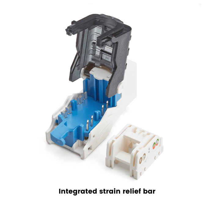 Cat6A Toolless Keystone Jack | Unshielded | 2pc | White