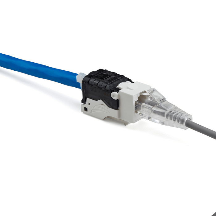 Cat6A Toolless Keystone Jack | Unshielded | 2pc |  White