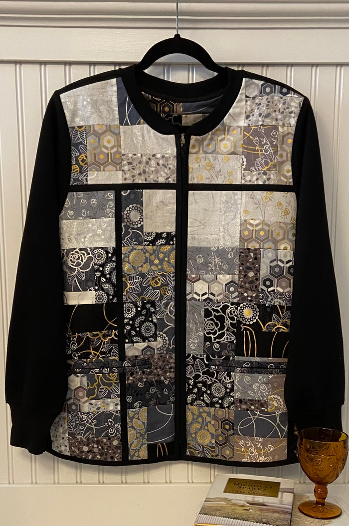 Charm Pack Quilted Sweatshirt Jacket Pattern