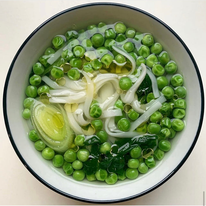 chicken bone broth with fermented garlic & ginger