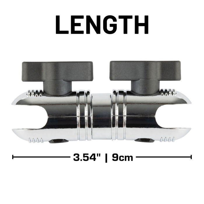 Chrome Mini Mounting Arm with Dual 20mm Connector Ends
