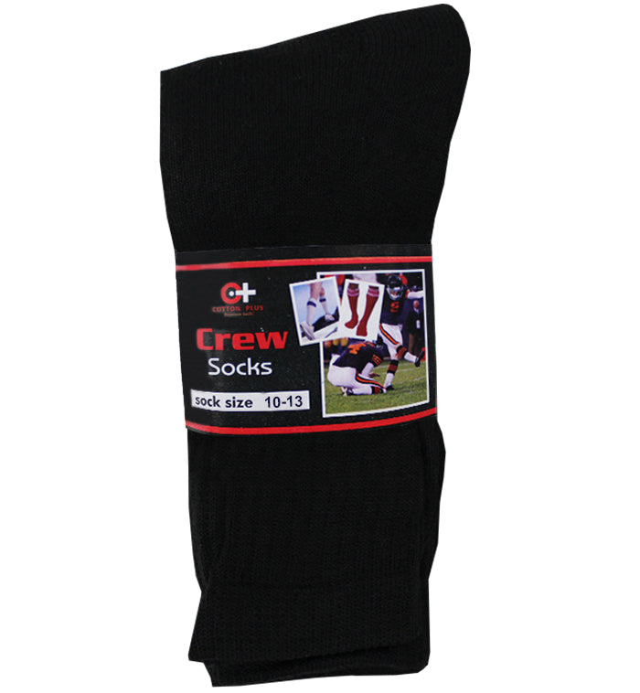 Crew Socks Black 12 Pairs - Socks Aonecostumer wholesale supplier A1 main