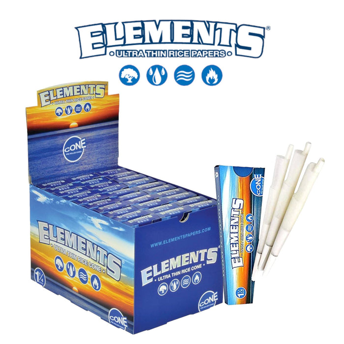 Elements Cone 1 1/4 6pk-30ct - Rolling Papers Elements wholesale supplier A1 main