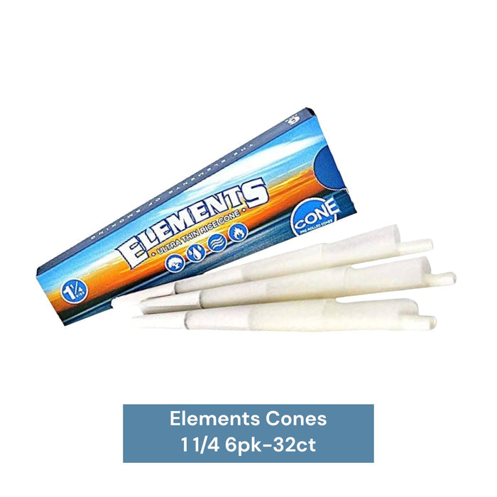 Elements Cone 1 1/4 6pk-30ct - Rolling Papers Elements wholesale supplier A1 main