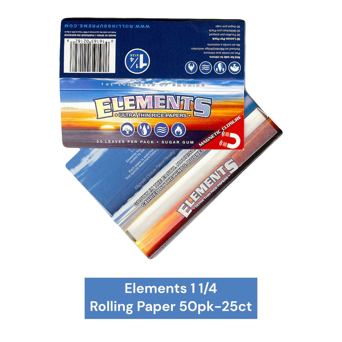 Elements Rolling Paper 1 1/4-25ct - Rolling Papers Elements wholesale supplier A1 main