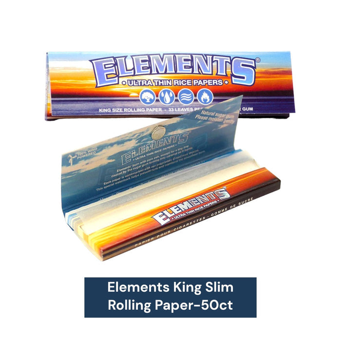 Elements Rolling Paper King Slim-50ct - Rolling Papers Elements wholesale supplier A1 main
