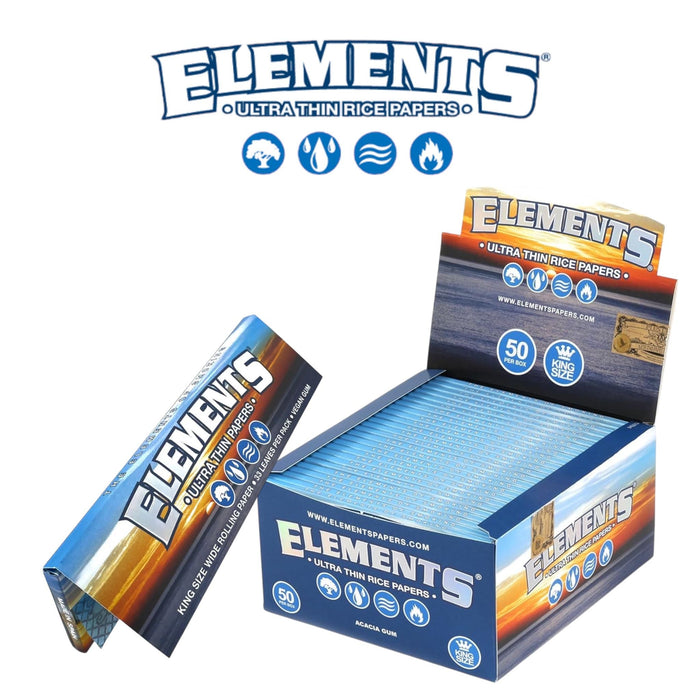 Elements Rolling Paper Single KING Wide-50ct - Rolling Papers Elements wholesale supplier A1 main