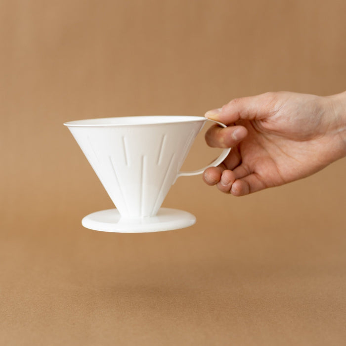 White Enamel Coffee Dripper - tortoise general store