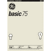 GE Light Bulbs yellow BASIC WHITE - 75 W /4x12pk - A1 WHOLESALE LLC wholesale supplier A1 main