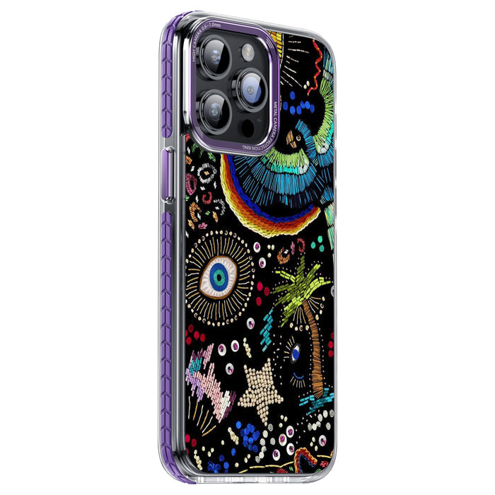 Geek Case with Dragon Pattern With Glitter Pattern