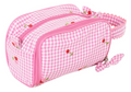 Gingham Zipper Bag with Cherries