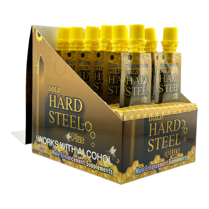 Gold Hard Steel Plus Honey – 12 Pouches - Honey Packs Hard Steel wholesale supplier A1 main