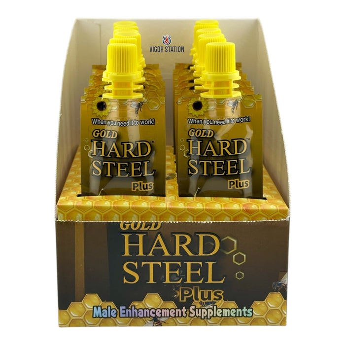 Gold Hard Steel Plus Honey – 12 Pouches - Honey Packs Hard Steel wholesale supplier A1 main