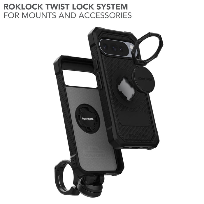 Google Pixel 10 Pro XL Rugged Case Black with Roklock® Twist Lock System