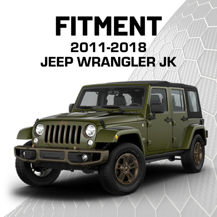 Grab Bar Insert Replacement with 2 Mounting Points 2011-2018 Jeep Wrangler JK - Silver