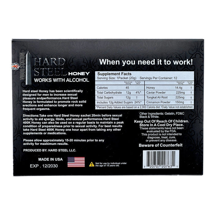 Hard Steel Honey – 12 Pack - Honey Packs Hard Steel wholesale supplier A1 main