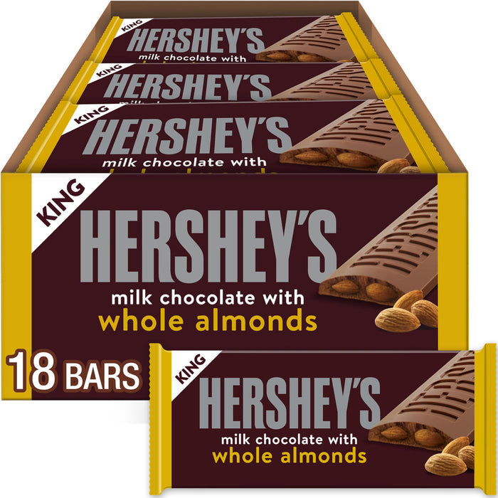 Hershey's Milk Chocolate with Almonds Candy Bar, King Size ,2.6 Oz - My Store wholesale supplier A1 main