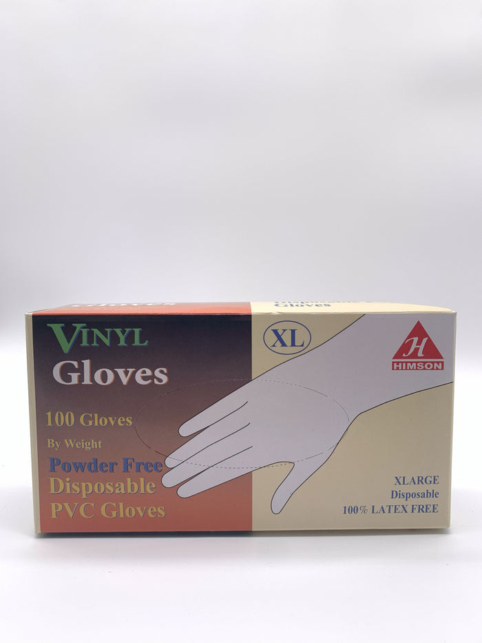 Himson vinyl gloves powder free size M,L,XL 100 count - My Store wholesale supplier A1 main