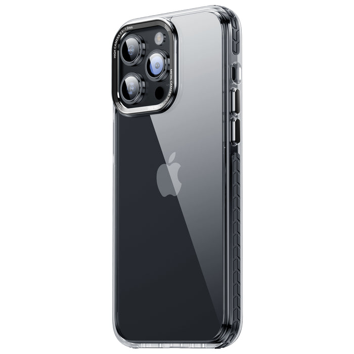 iPhone 15 Crystal & Black/White  TPE Bumper Shockproof Case
